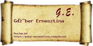 Góber Ernesztina névjegykártya